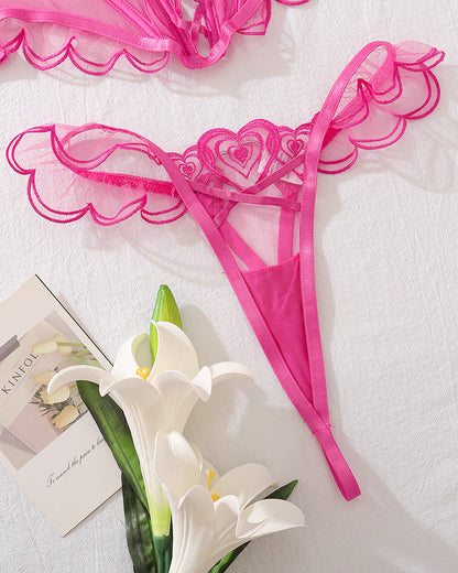 Herz Design Zweiteiliges Dessous Korsett Set
