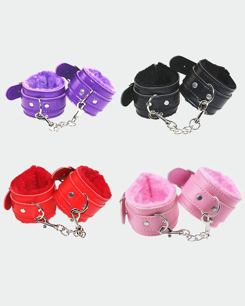 Plüsch Handgelenkschelle Leder Handschellen
