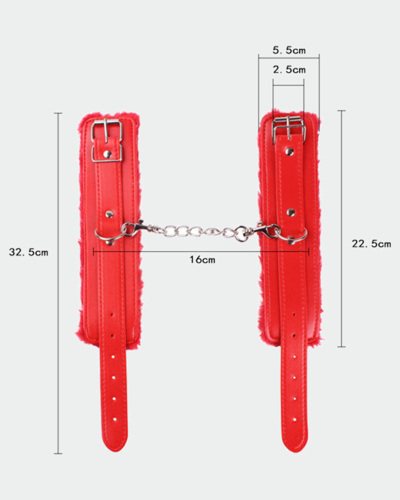 Plüsch Handgelenkschelle Leder Handschellen
