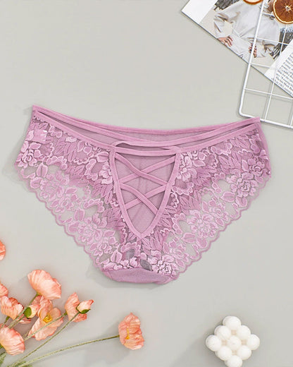Plus Size Spitzen-Dreieckshöschen