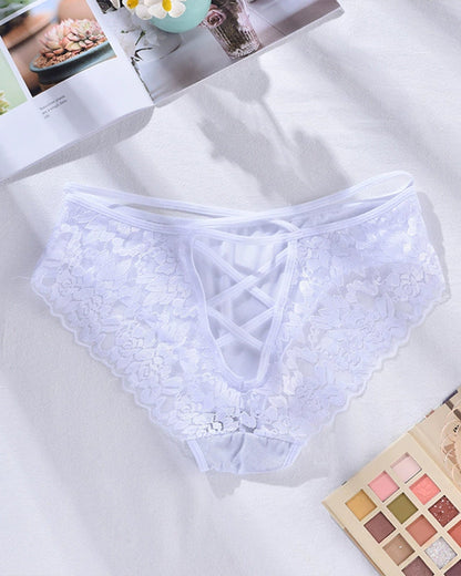 Plus Size Spitzen-Dreieckshöschen