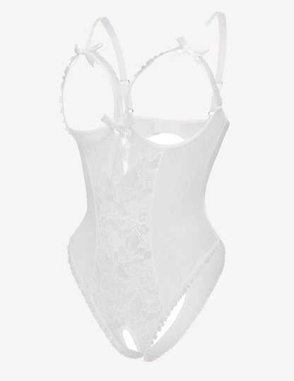 Bodysuit mit ausgeschnittenen Cups aus Spitze