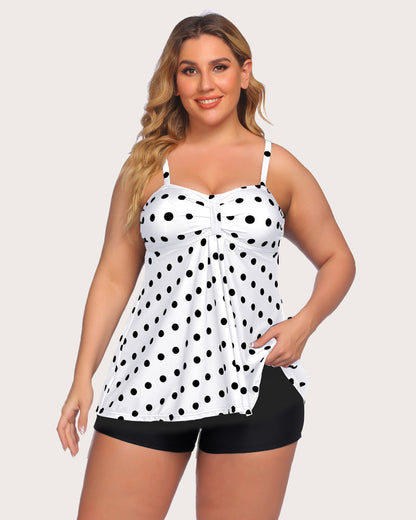 Leopard Tankini Set Badeanzüge mit Shorts