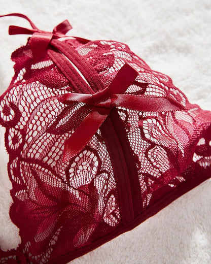 BH und Panty Set Halter Lace 2 Stück Set