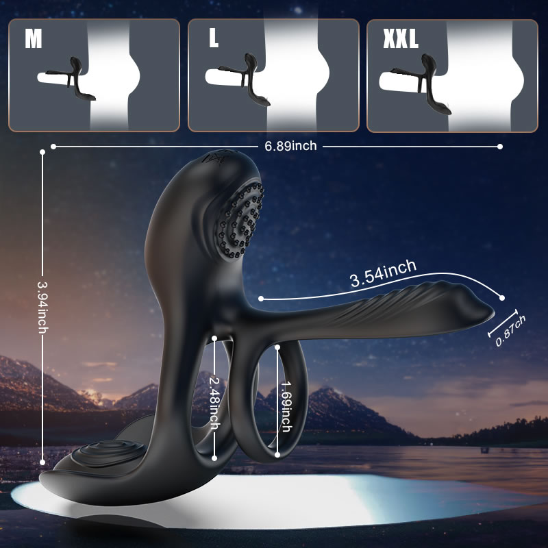 Skyhawk - 10 Vibrationen Penis Ring & Hülse 2 IN 1 für Paare